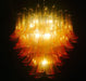 Vivid orange Murano glass petali style pendant light