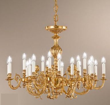 Antique French Gold Finish Chandelier with 20 Lamps