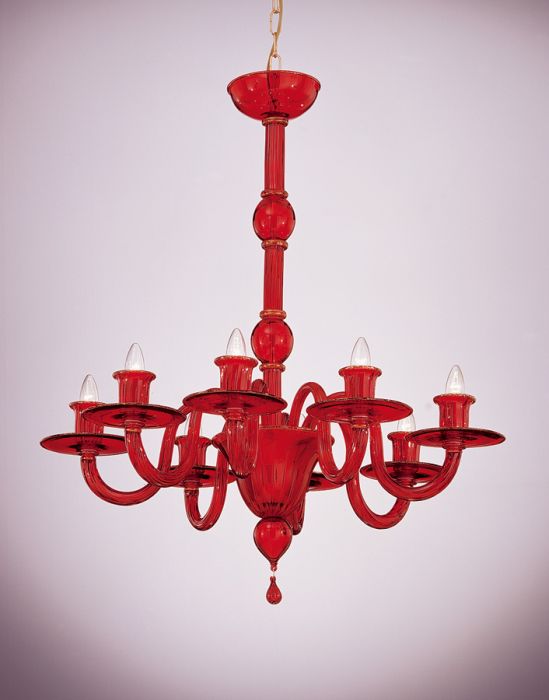 Traditional Venetian style Murano glass chandelier