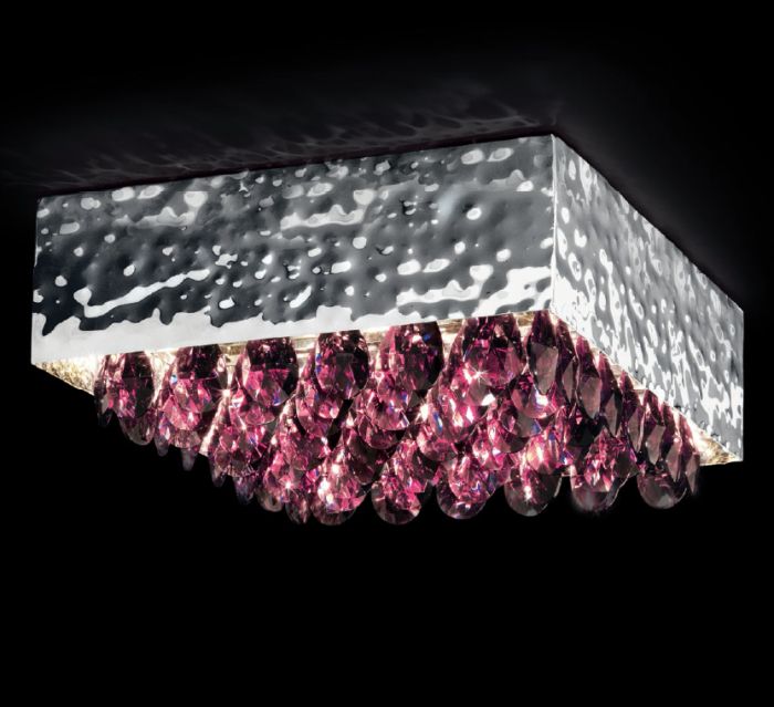 40 cm modern crystal ceiling light in 4 colours