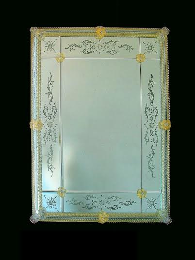 Hand-Etched Venetian Mirror