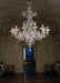 12 arm clear Murano glass chandelier in the Rezzonico style