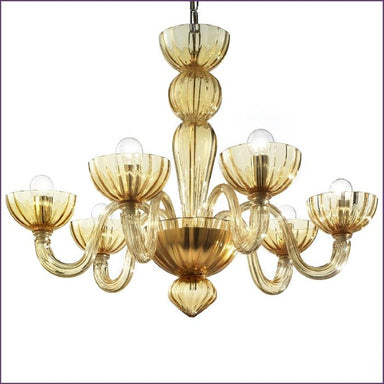 Contemporary Small Venetian Glass Chandelier In A Range Of Custom Colours