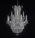 12 Light Silver Chandelier with Crystals