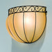 Venetian glass flush-fitting wall lamp with 'scavo' finish