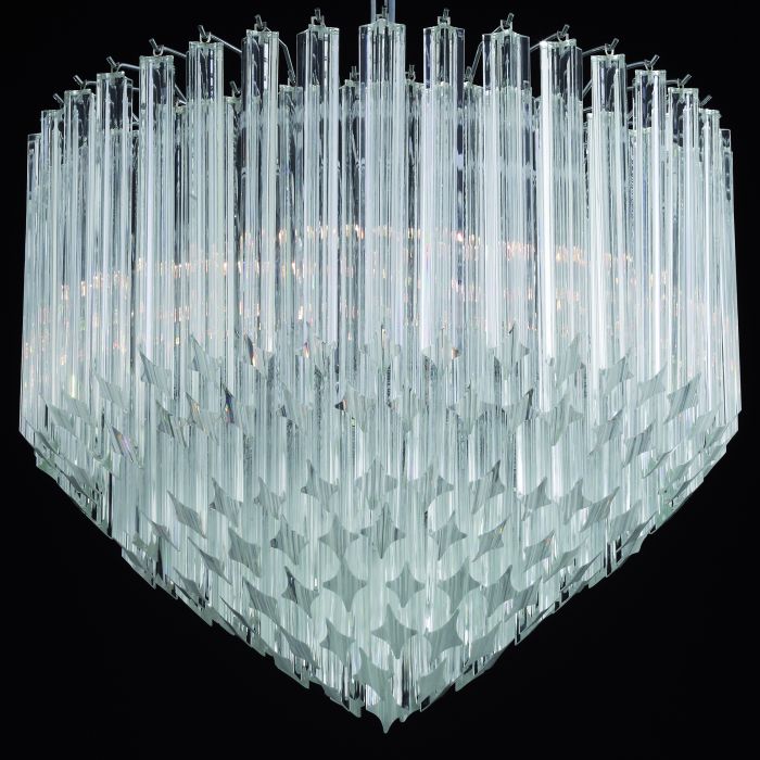 Venetian Glass Prism Ceiling Light | Murano prismatic chandelier ...