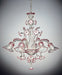 Pink floral Murano glass chandelier