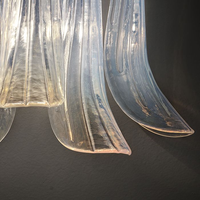 Mid-century-style opaline Murano glass wall light