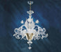 Murano crystal and gold 6 light chandelier