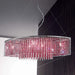 Contemporary Crystal Circular Red Ceiling Pendant