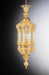 Rezzonico-style ceiling lantern with 24 carat gold