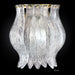 5-light clear Murano glass flush ceiling light