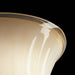 Elegant ivory Murano glass wall lamp with clear trim