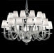 Clear Venetian glass chandelier with 2 tiers and 24 shades