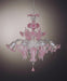 Pale pink and crystal Murano chandelier