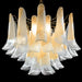 Amber pink or white Murano chandelier with gold or silver frame