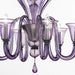 White Venetian style 8 arm Alessandro Lenarda Murano chandelier