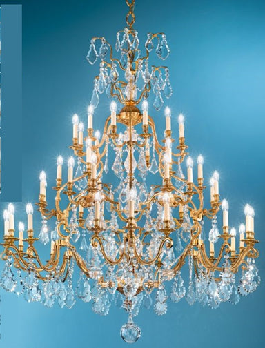 Magnificent 48-Arm Antique French Gold Chandelier