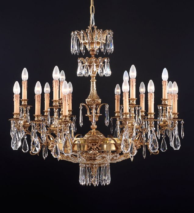 18 Light French Gold &Asfour crystal chandelier