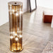 Luxurious amber venetian glass floor lamp with brass frame