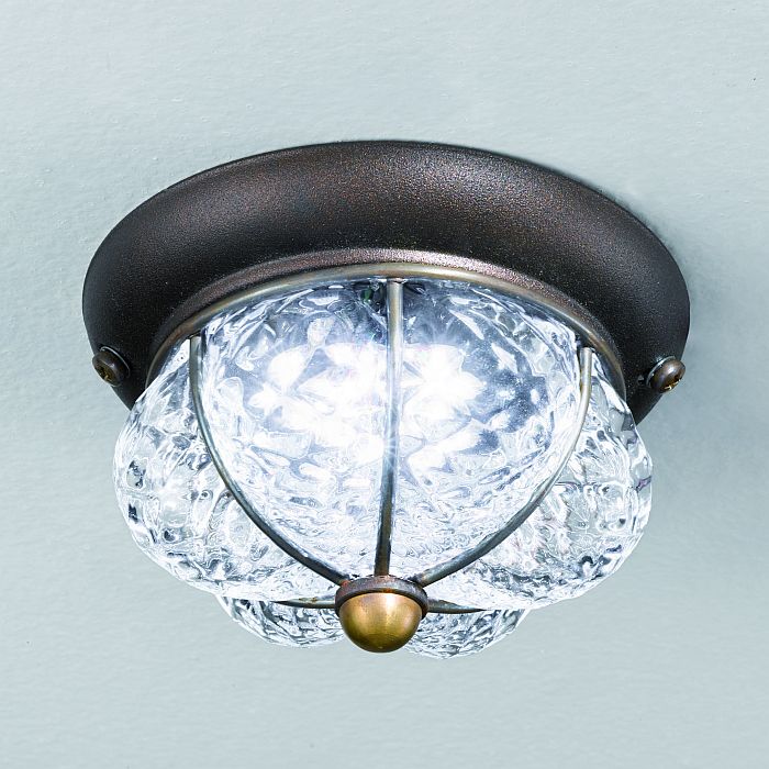 Small Venetian crystal LED ceiling light fitting