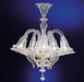 5 Light Murano crystal and gold Chandelier