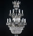 25 Light Silver Chandelier with Crystals