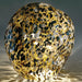 The Sasso yellow and grey sculptural table lamp from Venini