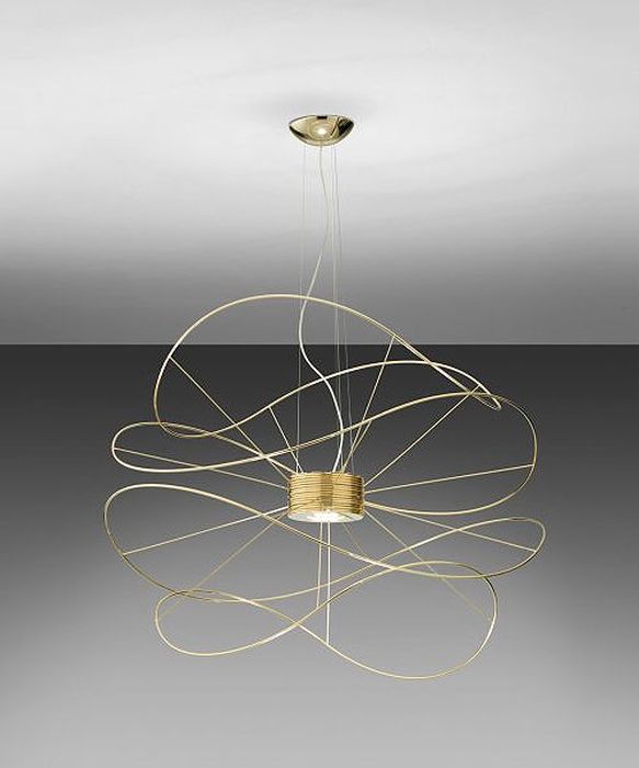 Gold-plated Hoops SP4 LED pendant light from Axo Light