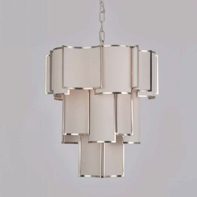 Modern layered chandelier with choice of frame colour