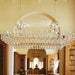 24 24 light gold-plated galleon chandelier with crystal pendants