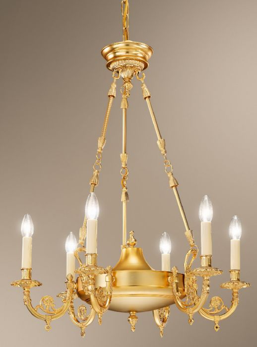 Chandelier in Satin Gold Finish