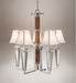 Modern Italian chandelier with choice of metal finish & shades