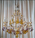Murano Glass 8 Arm Fruit Chandelier with Silver Frame