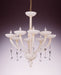 White and gold Murano Glass Chandelier