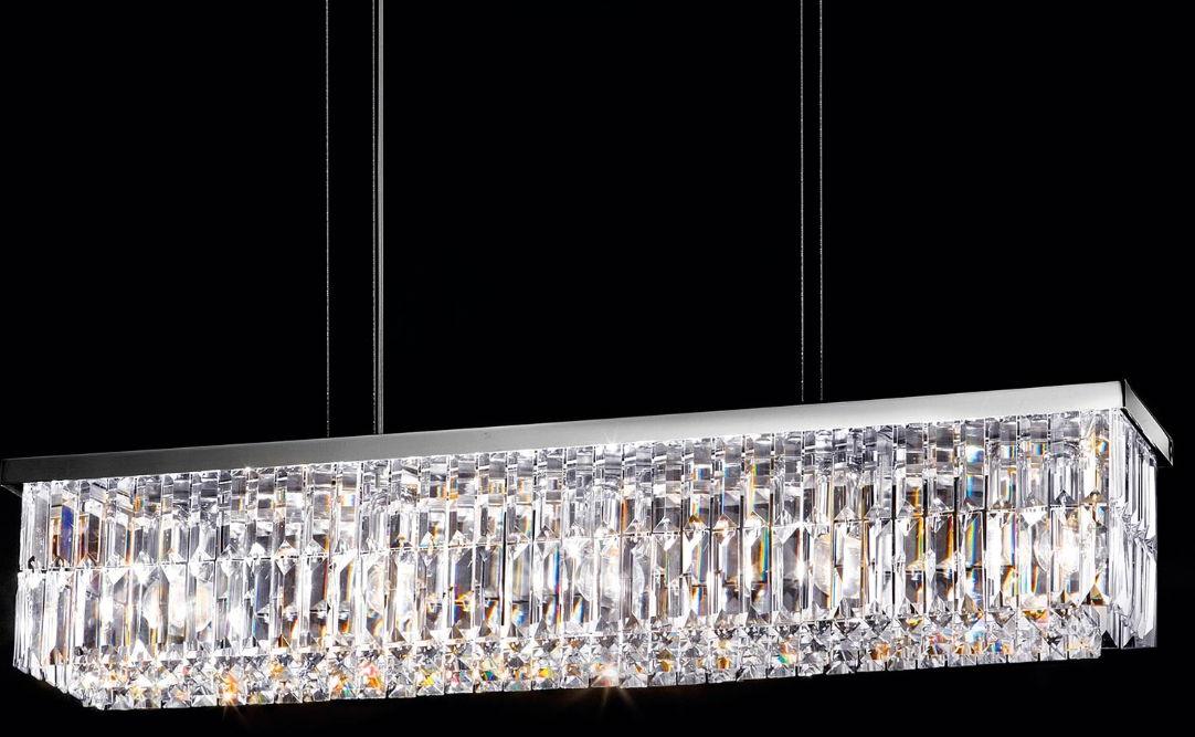 Modern Linear Crystal Ceiling Light