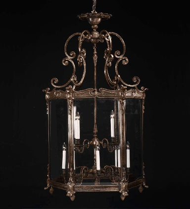 1.5 metre 12-light ornate brass lantern