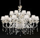 Beautiful 15 light chandelier with hand-painted roses