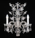 Decorative two light crystal chandelier wall light