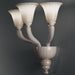 Handblown milk white 8 light Murano glass chandelier