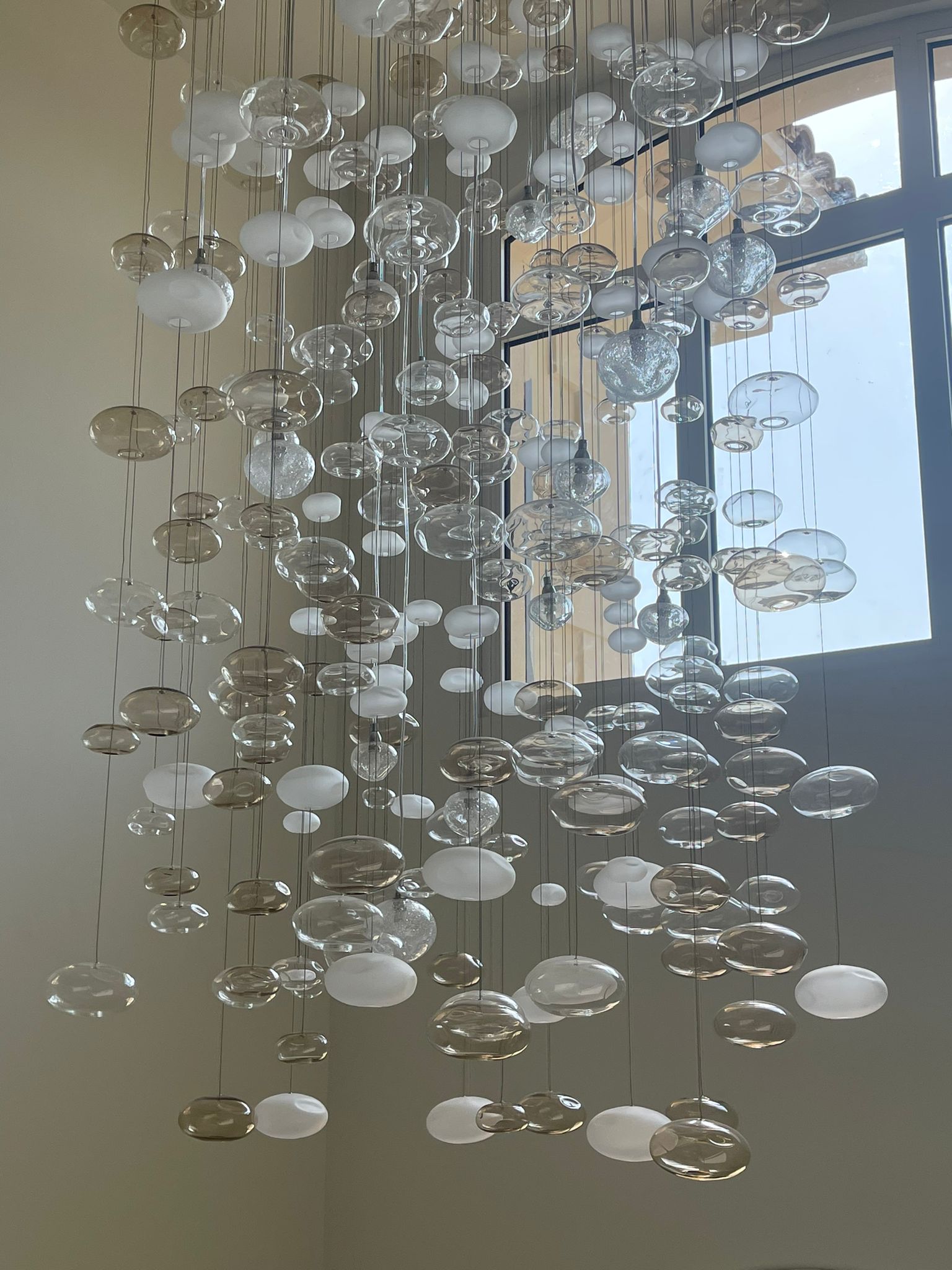 Custom Murano Glass Bubble Chandelier