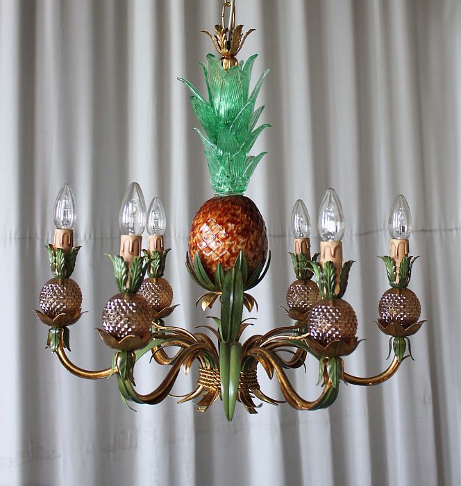 Murano glass pineapple chandelier
