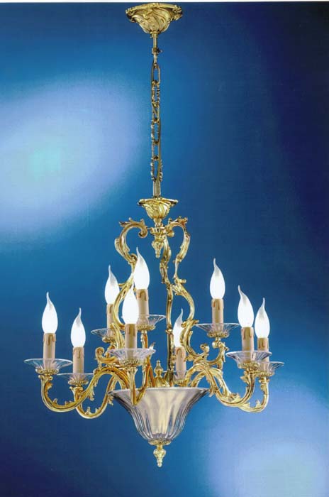 Louis XV French style Murano 9 light chandelier