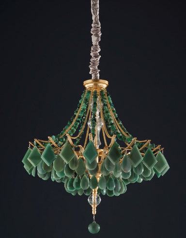 Agate & and crystal chandelier in five colours