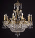 French gold chandelier with crystal beads