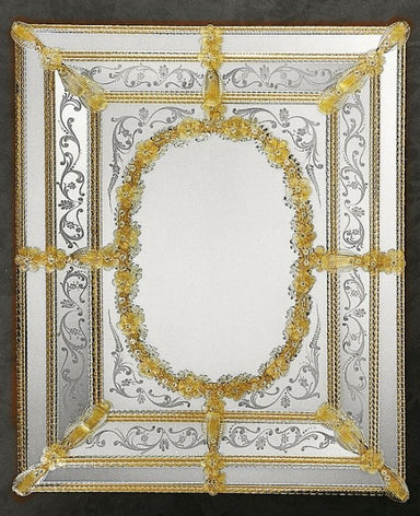 Authentic Hand-Crafted Venetian Baroque Style Mirror