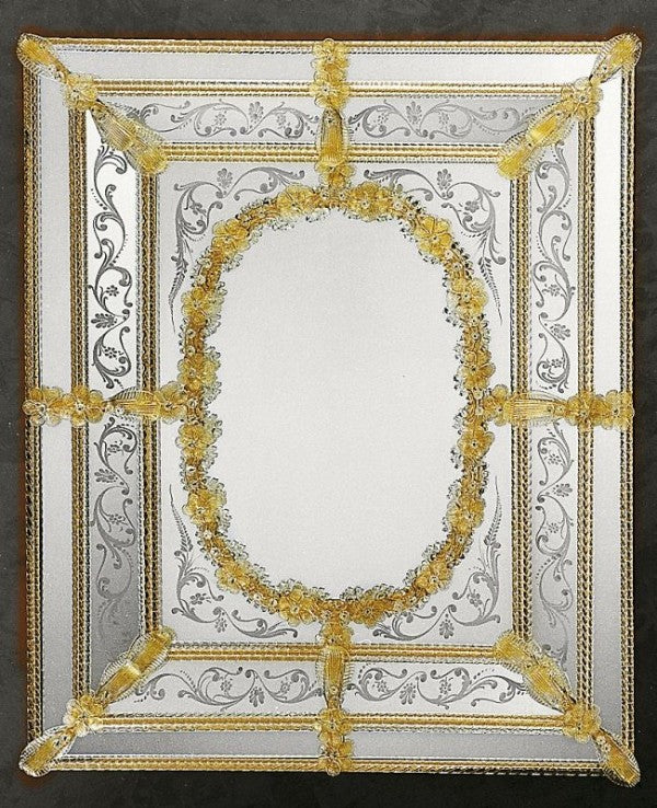 Authentic hand-crafted Venetian baroque style mirror