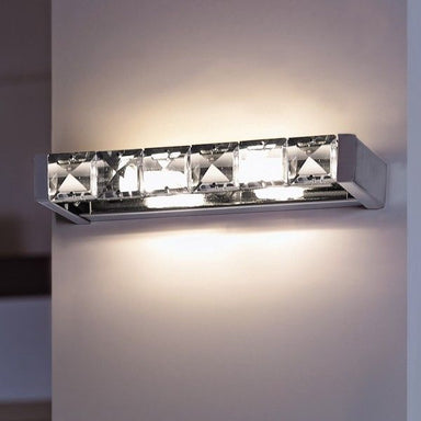 Modern Gold Or Nickel Wall Light With Italian Crystals