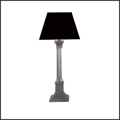 Roman-style column table lamp