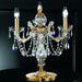 Gold-plated 3 Light cut crystal table lamp